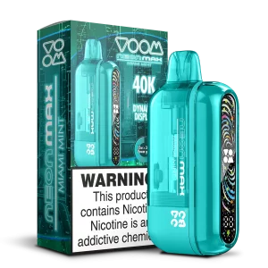 Voom Neon Max Smart Adjustable Vape Device (850 mAh, 50 000 puffs) Miami Mint