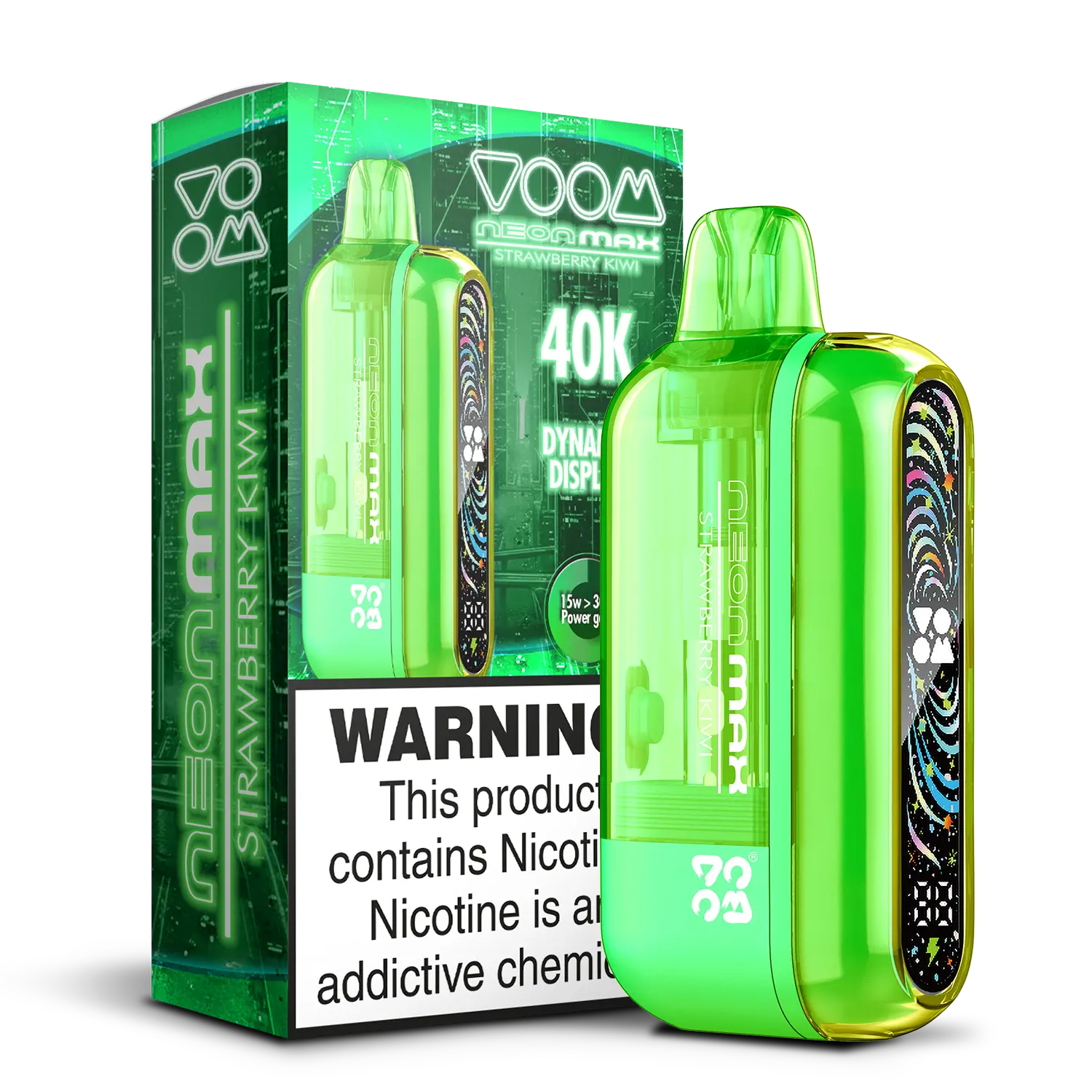 Voom Neon Max Smart Adjustable Vape Device (850 mAh, 50 000 puffs) Strawberry Kiwi